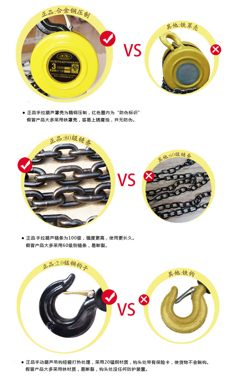 hsz手拉葫芦对比 hsz手拉葫芦对比