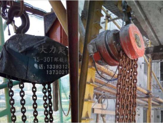 带防雨罩的群吊电动葫芦与不带对比